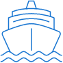 icon of a blue ship