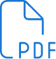 blue icon of a pdf